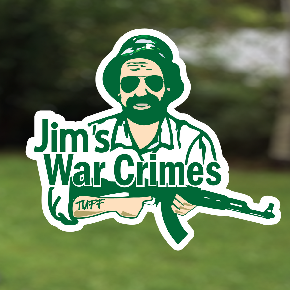 Jim's War Crimes STICKER